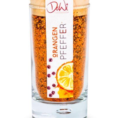 Orange pepper small glass