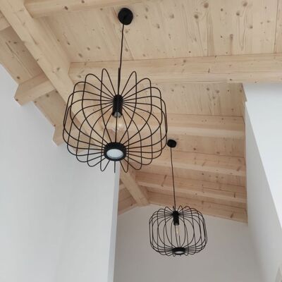 s.LUCE Rooms L direct & indirect lattice hanging lamp Ø 48cm