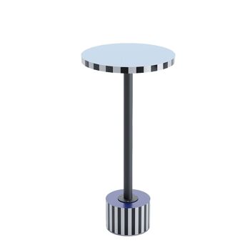 Table d’appoint ronde originale couleur bleue Jasmin 1