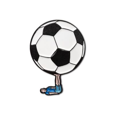 Spilla smaltata "Pallone da calcio"