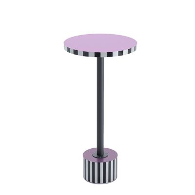 Original mesa auxiliar redonda en color lila Jasmine