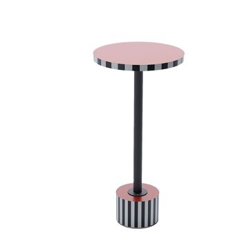 Table d’appoint ronde originale couleur rose Jasmin 1