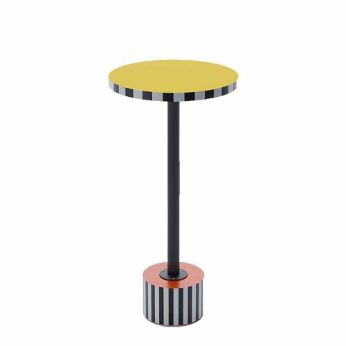 Table d’appoint ronde originale jaune Jasmin