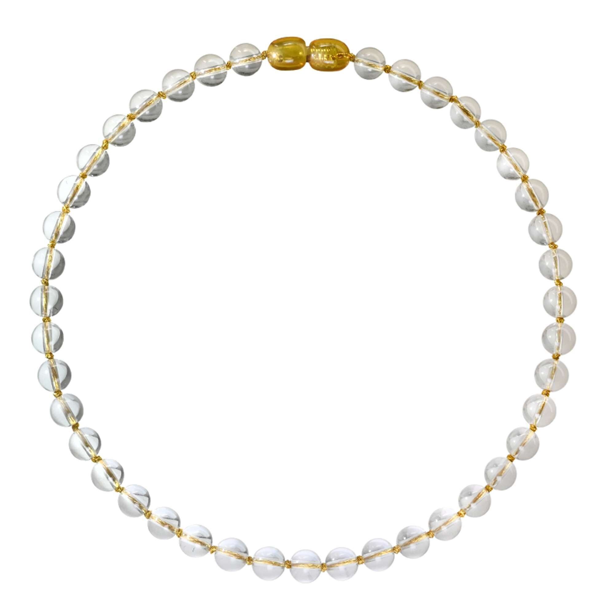 Collana Baby Pietra naturale - Cristallo di rocca con filo d'oro