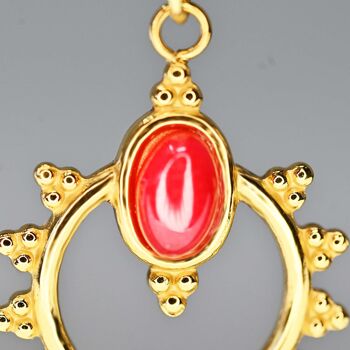 Collier bien-etre or - CAMÉLIA (cornaline) 2