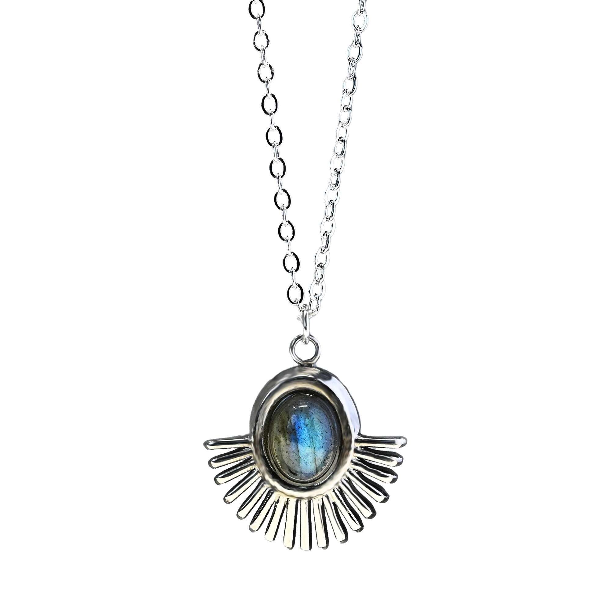 Collana benessere in argento - FLORA (labradorite)