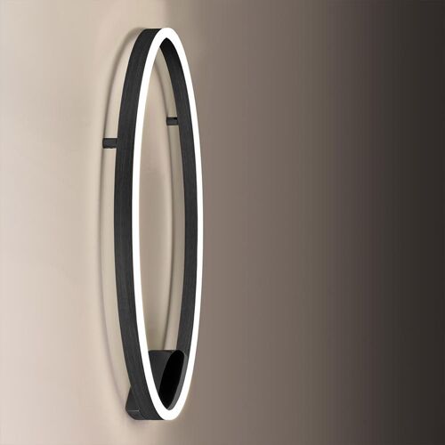 s.LUCE pro LED-Wand & Deckenleuchte Ring M Dimmbar Ø 60cm Schwarz