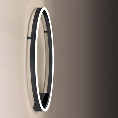 s.LUCE pro Lampada da parete e soffitto LED Ring M Dimmerabile Ø 60cm nero