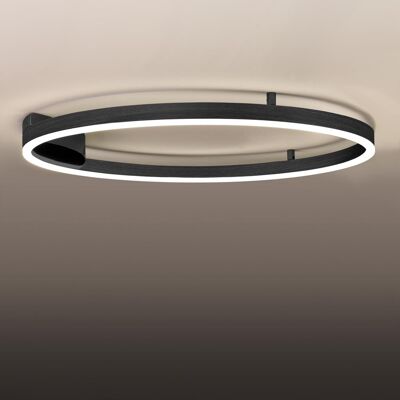 s.LUCE pro lámpara de techo y pared LED Ring L Regulable Ø 80cm negro