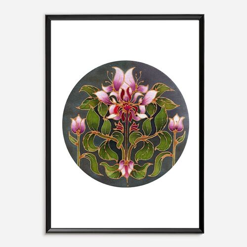 Batik Art Print - Magnolia Susana A4