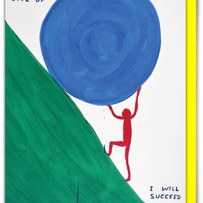 Drôle David Shrigley - Je n'abandonnerai jamais la carte de vœux