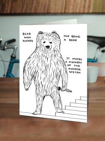 Carte de vœux drôle David Shrigley - Bear Award 2