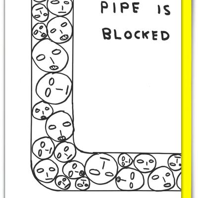 Divertente biglietto d'auguri di David Shrigley – Twat Pipe