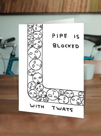 Carte de vœux drôle David Shrigley - Twat Pipe 2