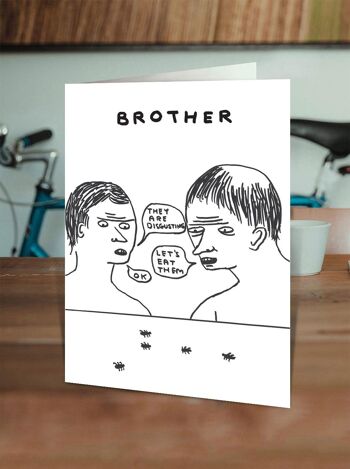 Funny David Shrigley – Carte de vœux d'anniversaire pour frère 2