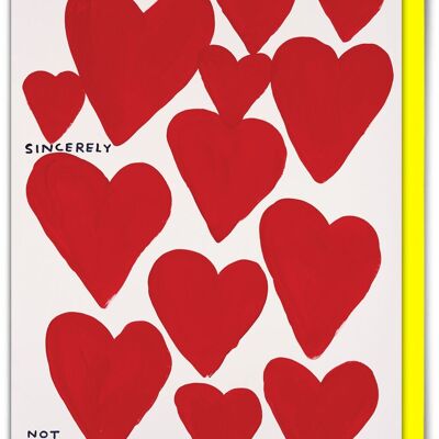 Lustige Grußkarte mit Aufschrift „Lots of Love“ von David Shrigley