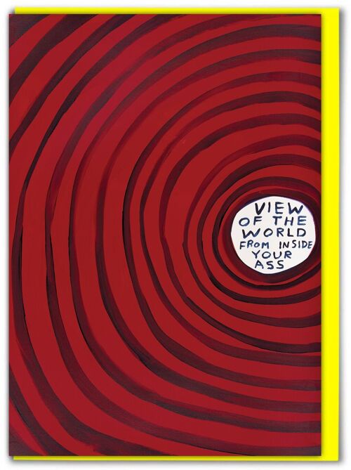 Funny David Shrigley - View of the World Greetings Card