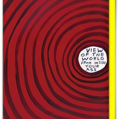 Funny David Shrigley - View of the World Greetings Card