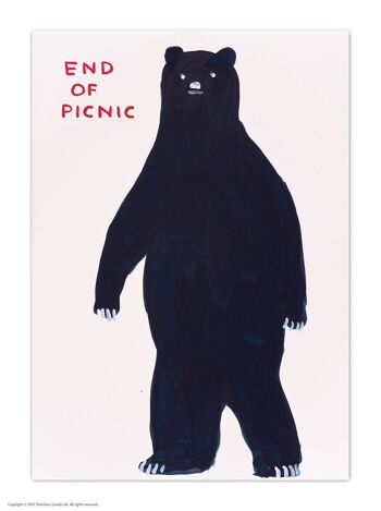 Carte postale d’art A6 par David Shrigley - Fin du pique-nique 1