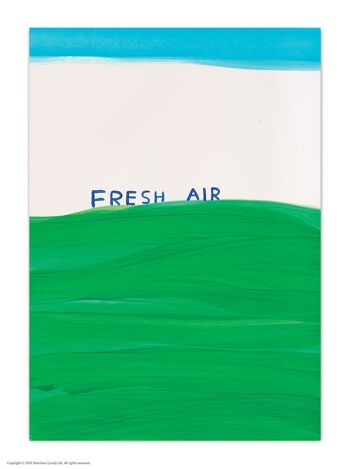Carte postale d’art A6 par David Shrigley - Air frais 1