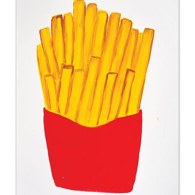 A6 Art Postcard By David Shrigley - Eat Your Fries