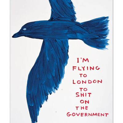 A6 Art Postcard By David Shrigley - Shit On Government