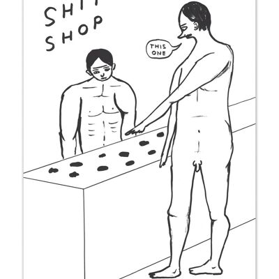 Postal artística A6 de David Shrigley - Shit Shop