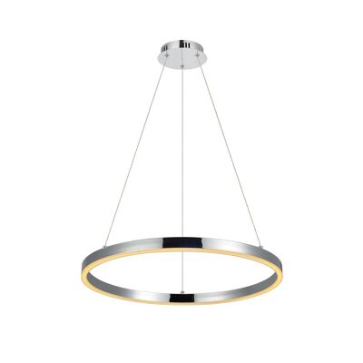 s.LUCE pro LED sospensione Ring M dimmerabile Ø 60cm in cromocm