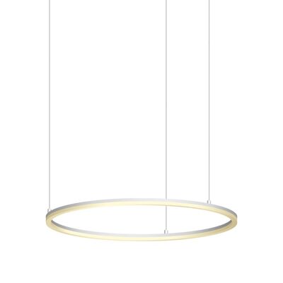 s.LUCE pro Lampada a sospensione LED Ring L Dimmerabile Ø 80cm in bianco