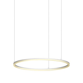 s.LUCE pro Lampe à suspension LED Ring L Dimmable Ø 80cm en blanc