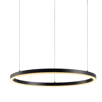 s.LUCE pro Lampe à suspension LED Ring L Dimmable Ø 80cm en noir