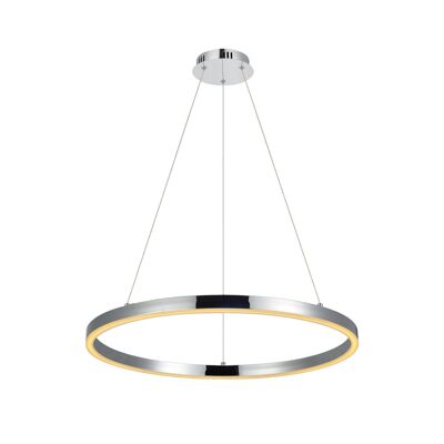 s.LUCE pro lámpara colgante LED Ring L Regulable Ø 80cm en cromo