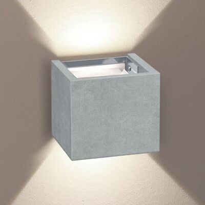 s.LUCE pro LED wall light Ixa two adjustable angles concrete