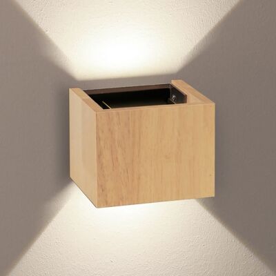 s.LUCE pro LED wall lamp Ixa adjustable angles made of wood