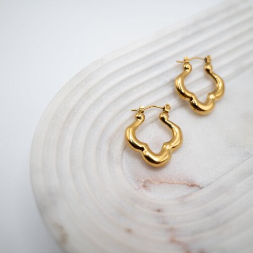 Marocco  huggie hoops 18K Gold Plated