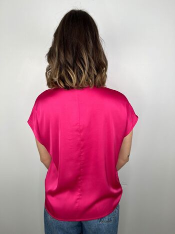 Short sleeve satin shirt 11