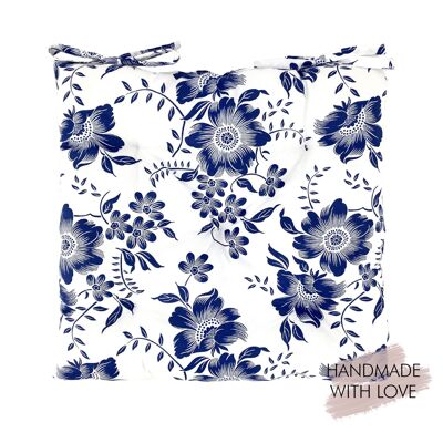 Seat cushion Blue Flower Rita 40x40cm