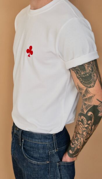 T-shirt Blanc Trèfle Rouge 3