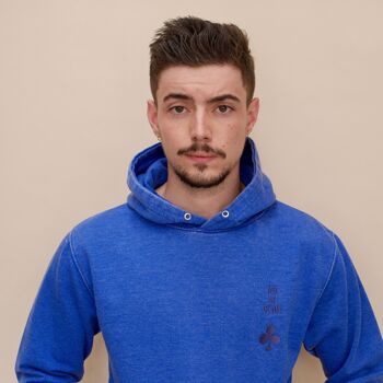 Hoodie Bleu Royal Délavé 1