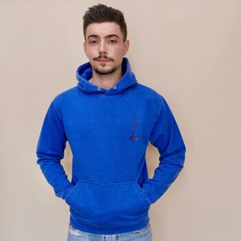 Hoodie Bleu Royal Délavé 3