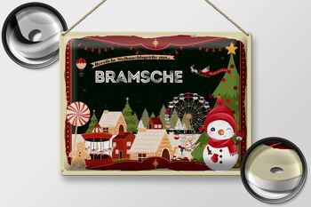 Plaque en tôle Salutations de Noël BRAMSCHE cadeau 40x30cm 2
