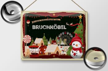 Plaque en tôle Salutations de Noël BRUCHKÖBEL cadeau 40x30cm 2