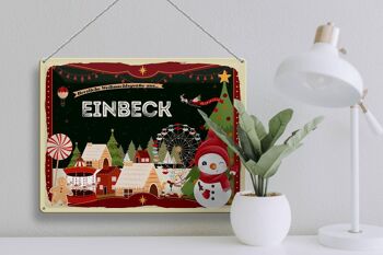 Plaque en tôle Salutations de Noël d'EINBECK, cadeau 40x30cm 3