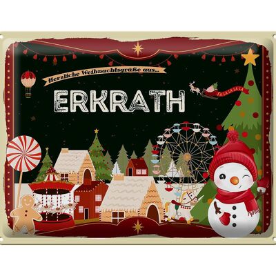 Blechschild Weihnachten Grüße aus ERKRATH Geschenk 40x30cm