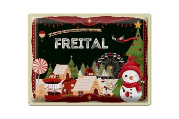 Plaque en tôle Salutations de Noël du cadeau FREITAL 40x30cm 1