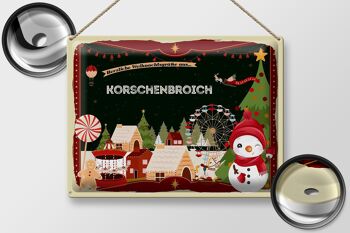 Plaque en tôle Salutations de Noël de KORSCHENBROICH cadeau 40x30cm 2
