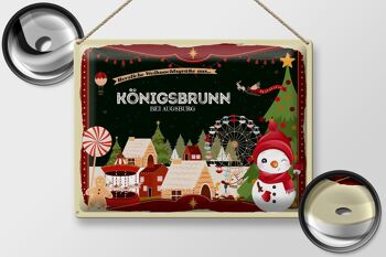 Plaque en tôle Salutations de Noël KÖNIGSWINTER cadeau 40x30cm 2