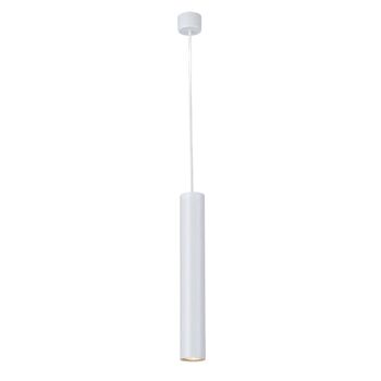 Lampe à suspension s.LUCE pro Forme cylindrique de béquille en blanc