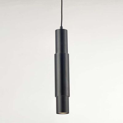 s.LUCE pro hanging lamp Crutch with cylinder - black, cover: black