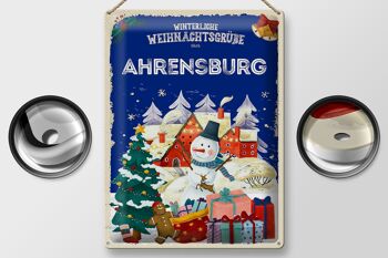 Plaque en tôle Salutations de Noël d'AHRENSBOURG cadeau 30x40cm 2